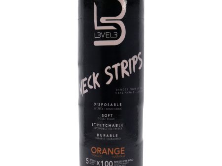 L3VEL3 Neck Strips - Orange by L3VEL3 for Men - 5 Pc Strips Online Sale