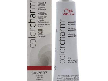 Wella Color charm Permanent Creme Gel Hair Color - 607 6RV Cyclamen by Wella for Unisex - 2 oz Hair Color Online