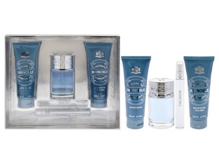 New Brand Invincible by New Brand for Men - 4 Pc Gift Set 3.3oz EDT Spray, 0.5oz EDT Spray, 4.3oz After Shave, 4.3oz Shower Gel Online