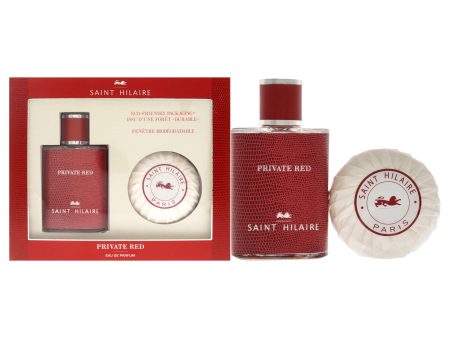 Saint Hilaire Private Red by Saint Hilaire for Men - 2 Pc Gift Set 3.3oz EDP Spray, 3.5oz Soap Hot on Sale