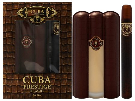 Cuba Cuba Prestige Classic by Cuba for Men - 2 Pc Gift Set 3oz EDT Spray, 1.17oz EDT Spray Online now