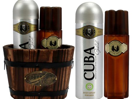 Cuba Cuba Gold by Cuba for Men - 2 Pc Gift Set 3.4oz After Shave, 6.7oz Body Spray Discount