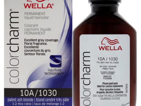 Wella Color Charm Permanent Liquid Hair Color - 1030 10A Palest Ash Blonde by Wella for Unisex - 1.42 oz Hair Color Discount