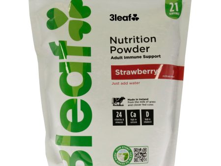 3Leaf Nutrition Powder Adult Immune Support - Strawberry by 3Leaf for Unisex - 29.6 oz Milk Online Sale