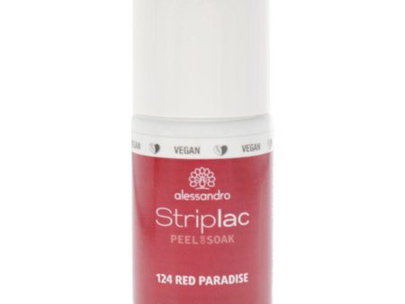 Alessandro Striplac Peel or Soak - 124 Red Paradise by Alessandro for Women - 0.27 oz Nail Polish Supply