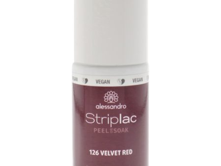 Alessandro Striplac Peel or Soak - 126 Velvet Red by Alessandro for Women - 0.27 oz Nail Polish Supply