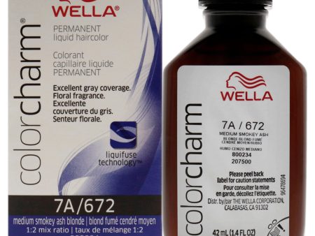 Wella Color Charm Permanent Liquid Hair Color - 672 7A Med Smoky Ash Blonde by Wella for Unisex - 1.42 oz Hair Color Online