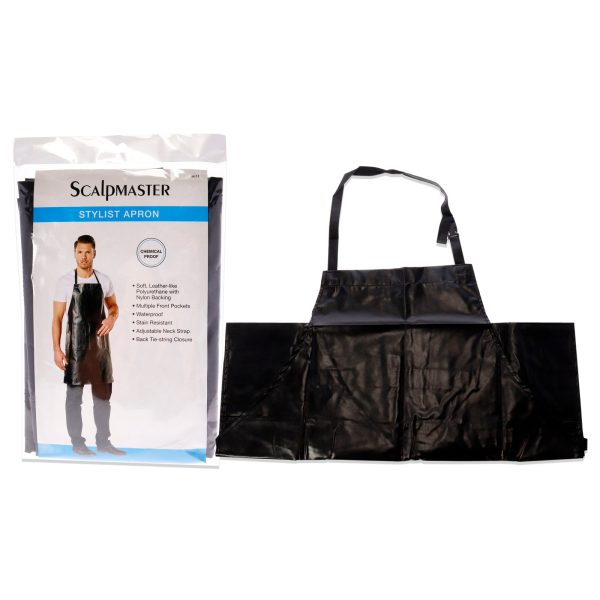 Scalpmaster Fashion Stylist Apron - Black by Scalpmaster for Unisex - 1 Pc Apron Sale