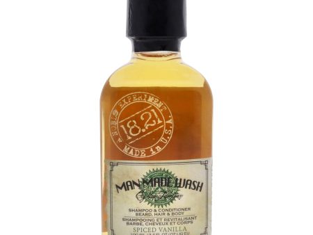 18.21 Man Made Man Made Wash - Spiced Vanilla by 18.21 Man Made for Men - 3.4 oz 3-In-1 Shampoo, Conditioner and Body Wash Online Hot Sale