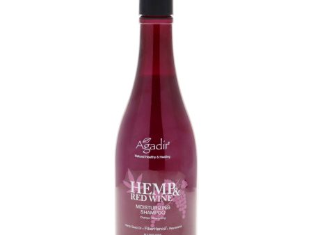 Agadir Argan Oil Hemp and Red Wine Moisturizing Shampoo by Agadir for Unisex - 14.5 oz Shampoo Supply