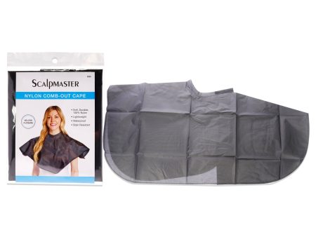 Scalpmaster Nylon Comb-Out Cape - Black by Scalpmaster for Unisex - 1 Pc Apron Supply