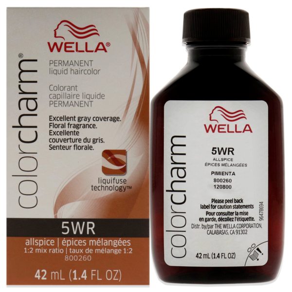 Wella Color Charm Permanent Liquid Hair Color - 5WR Allspice by Wella for Unisex - 1.42 oz Hair Color Supply