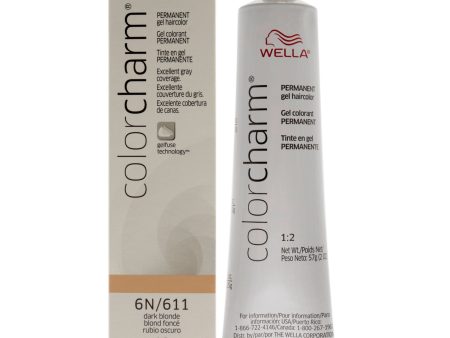 Wella Color Charm Permanent Hair Color Gel - 611 6N Dark Blonde by Wella for Unisex - 2 oz Hair Color Discount