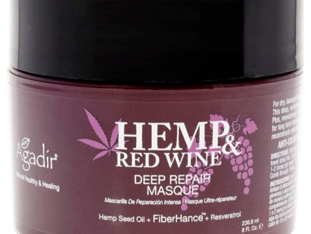 Agadir Argan Oil Hemp and Red Wine Deep Repair Masque by Agadir for Unisex - 8 oz Masque Cheap