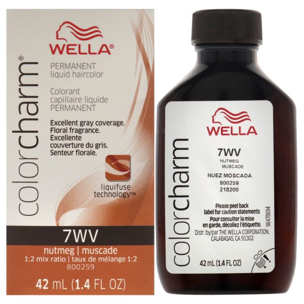 Wella Color Charm Permanent Liquid Hair Color - 7WV Nutmeg by Wella for Unisex - 1.42 oz Hair Color Supply