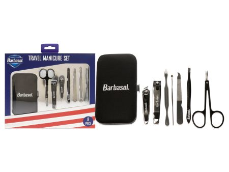 Barbasol Grooming Manicure Kit by Barbasol for Men - 8 Pc 2Pc Nail Clipper, Safety Scissors, Nail File, Pointed Tweezers, 2Pc Cuticle Pushers, Encompassing For Cheap