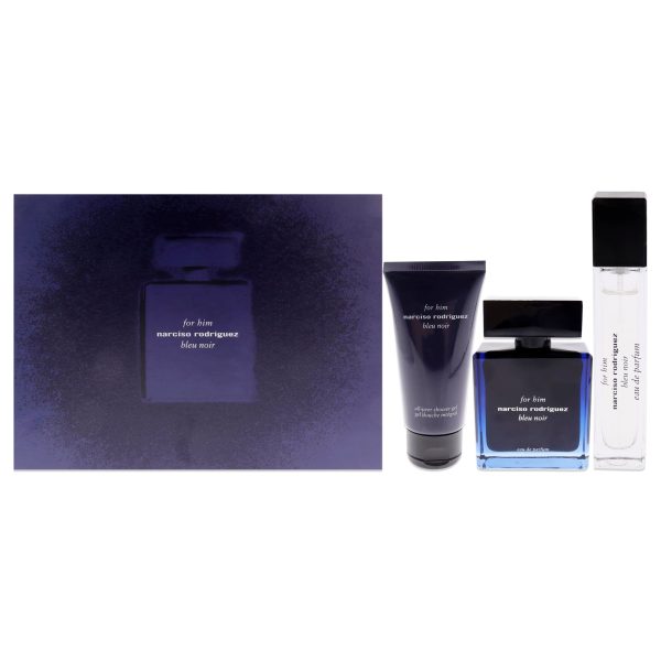 Narciso Rodriguez Bleu Noir by Narciso Rodriguez for Men - 3 Pc Gift Set 3.3oz EDP Spray, 1.6oz Shower Gel, 10ml EDP Spray Online