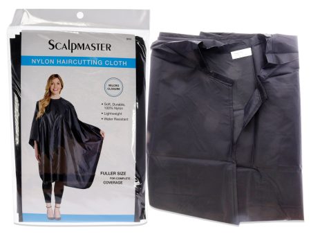 Scalpmaster Nylon Haircutting Cloth Cape Velcro Closure - Black by Scalpmaster for Unisex - 1 Pc Apron Online