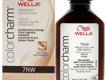 Wella Color Charm Permanent Liquid Hair Color - 7NW Medium Natural Warm Blonde by Wella for Unisex - 1.42 oz Hair Color Hot on Sale