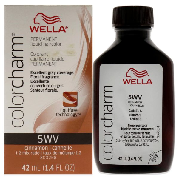 Wella Color Charm Permanent Liquid Hair Color - 5WV Cinnamon by Wella for Unisex - 1.42 oz Hair Color Online now