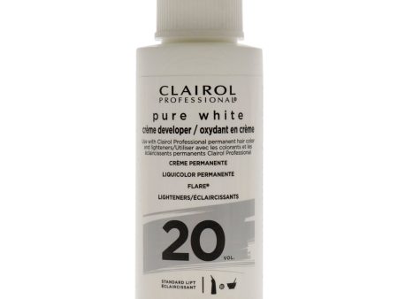 Clairol Pure White 20 Volume Creme Developer by Clairol for Unisex - 2 oz Lightener Discount