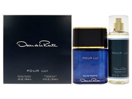 Oscar De La Renta Oscar Pour Lui For Men - 2 Pc Gift Set Eau De Toilette Spray 125ml 4.2oz Fragrance Mist 90ml 3oz Sale