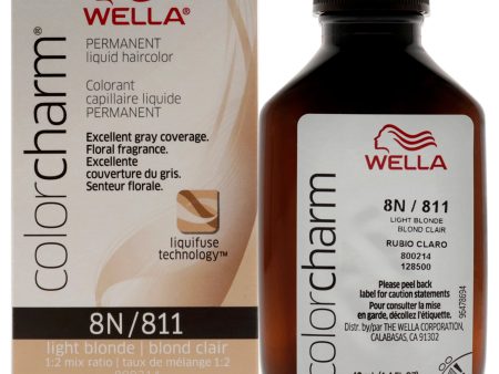 Wella Color Charm Permanent Liquid Hair Color - 811 8N Light Blonde by Wella for Unisex - 1.42 oz Hair Color Fashion