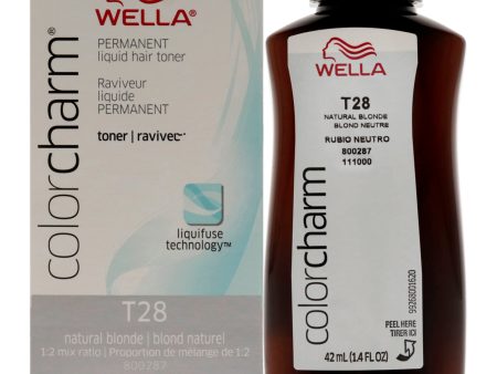 Wella Color Charm Permanent Liquid Toner - T28 Natural Blonde by Wella for Unisex - 1.4 oz Toner Online Sale