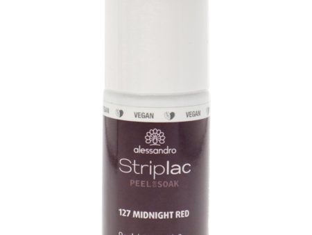 Alessandro Striplac Peel or Soak - 127 Midnight Red by Alessandro for Women 0.27 oz Nail Polish For Sale