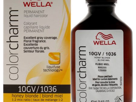 Wella Color Charm Permanent Liquid Hair Color - 1036 10GV Honey Blonde by Wella for Unisex - 1.42 oz Hair Color Online Hot Sale