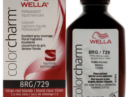 Wella Color Charm Permanent Liquid Hair Color - 729 8RG Titian Red Blonde by Wella for Unisex - 1.42 oz Hair Color For Discount