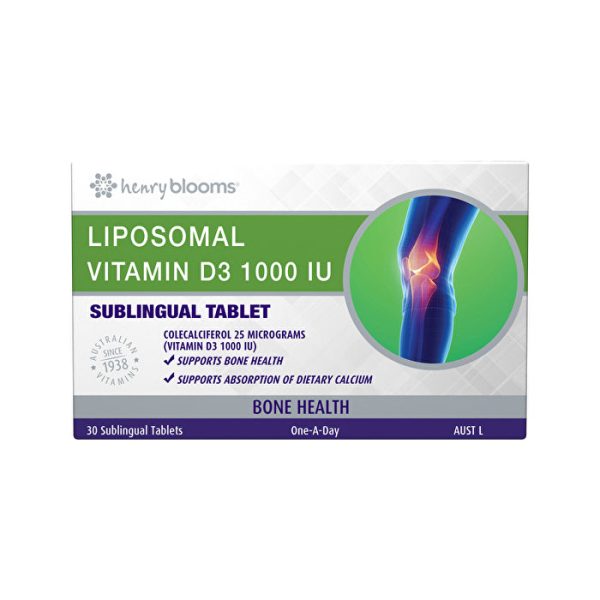 Henry Blooms Liposomal Vitamin D3 1000IU Sublingual 30t Online now