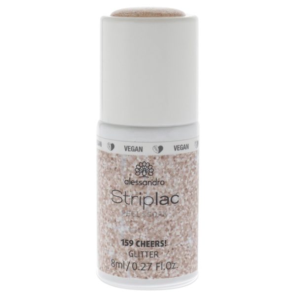 Alessandro Striplac Peel or Soak Glitter - 159 Cheers by Alessandro for Women - 0.27 oz Nail Polish Supply