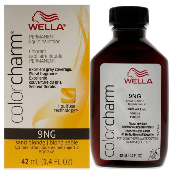 Wella Color Charm Permanent Liquid Hair Color - 9NG Sand Blonde by Wella for Unisex - 1.42 oz Hair Color Fashion