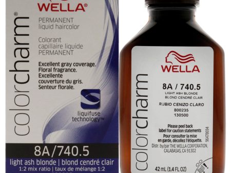 Wella Color Charm Permanent Liquid Hair Color - 740.5 8A Light Ash Blonde by Wella for Unisex - 1.42 oz Hair Color Fashion