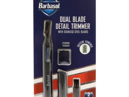 Barbasol Dual Blade Detail Trimmer by Barbasol for Men - 1 Pc Trimmer Precision Trimmer, Fine Detail Trimmer, Angled Head Online Sale