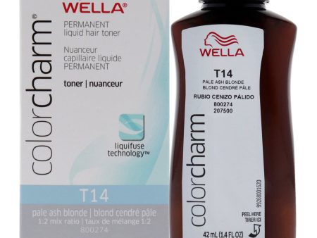 Wella Color Charm Permanent Liquid Toner - T14 Pale Ash Blonde by Wella for Unisex - 1.4 oz Toner Online now