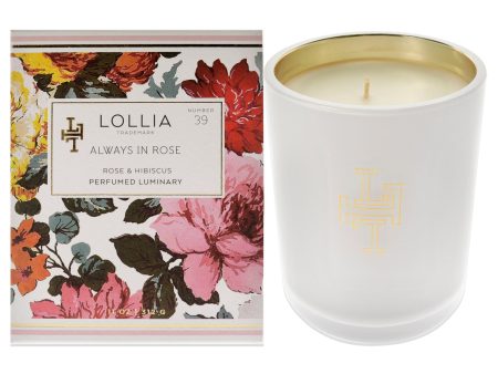 Lollia Always in Rose Perfumed Luminary Candle by Lollia for Unisex - 11 oz Candle Sale