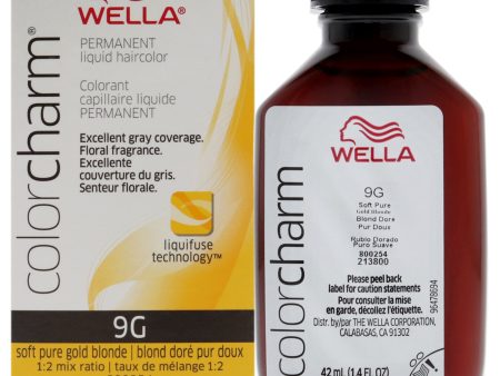 Wella Color Charm Permanent Liquid Hair Color - 9G Soft Pure Gold Blonde by Wella for Unisex - 1.42 oz Hair Color Supply