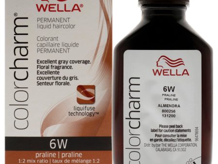 Wella Color Charm Permanent Liquid Hair Color - 6W Praline by Wella for Unisex - 1.42 oz Hair Color Hot on Sale