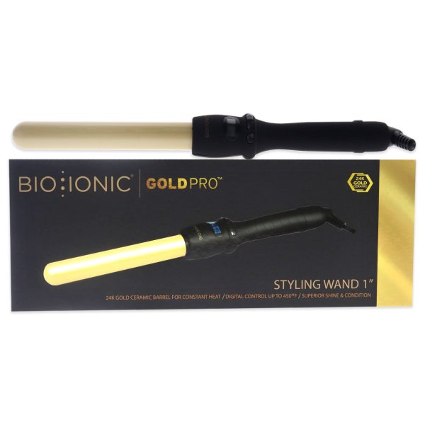 Bio Ionic Gold Pro Styling Wand by Bio Ionic for Women - 1 Inch Curling Iron Fashion