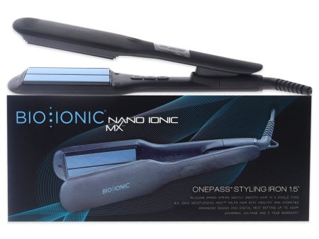 Bio Ionic Onepass Nanoionic MX Styling Iron - Black by Bio Ionic for Women - 1.5 Inch Flat Iron Discount