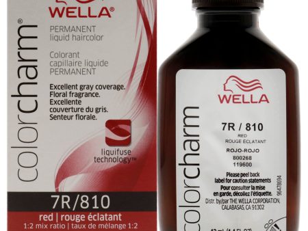 Wella Color Charm Permanent Liquid Hair Color - 810 7R Red Red Intensifier by Wella for Unisex - 1.42 oz Hair Color Supply