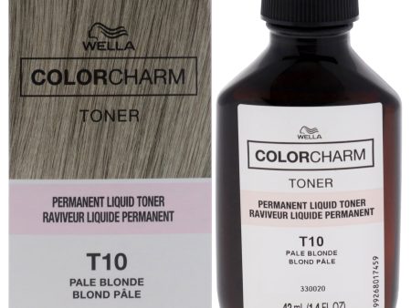 Wella Color Charm Permanent Liquid Toner - T10 Pale Blonde by Wella for Unisex - 1.4 oz Toner Fashion