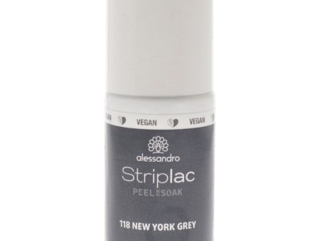 Alessandro Striplac Peel or Soak - 118 New York Grey by Alessandro for Women 0.27 oz Nail Polish For Discount