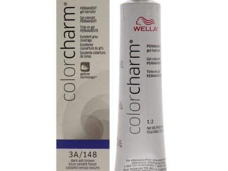 Wella Color Charm Permanent Hair Color Gel - 148 3A Dark Ash Brown by Wella for Unisex - 2 oz Hair Color Hot on Sale