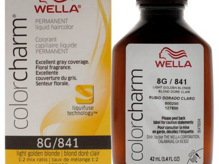 Wella Color Charm Permanent Liquid Hair Color - 8G Light Golden Blonde by Wella for Unisex - 1.42 oz Hair Color Fashion