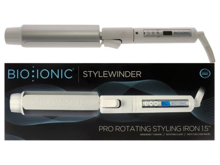 Bio Ionic Stylewinder Pro Rotating Styling Iron - White by Bio Ionic for Women - 1.5 Inch Curling Iron on Sale