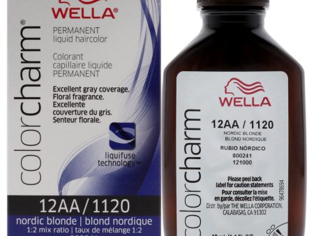 Wella Color Charm Permanent Liquid Hair Color - 1120 12AA Nordic Blonde by Wella for Unisex - 1.42 oz Hair Color Hot on Sale