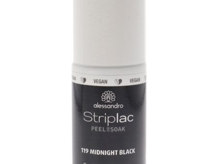 Alessandro Striplac Peel or Soak - 119 Midnight Black by Alessandro for Women 0.27 oz Nail Polish Supply